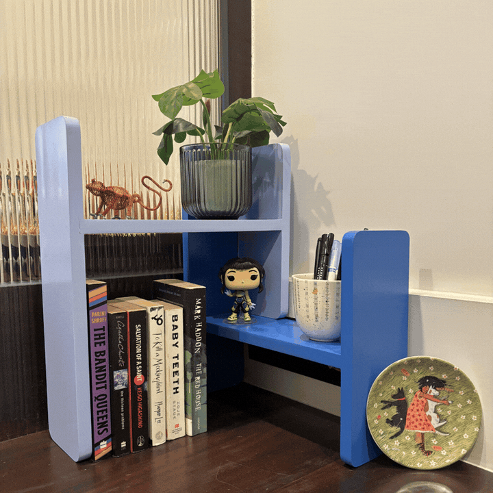 Build-a-Nook | Modular H Shelf | Set of 2 | Periwinkle & Cobalt Blue Combo