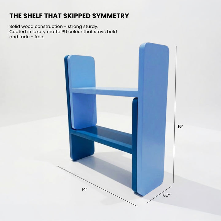 The H Shelf | Modular Desk Shelf | Set of 2 | Haze Blue & Ink Blue