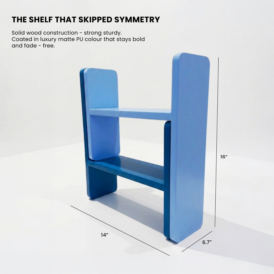 Build-a-Nook | Modular H Shelf | Set of 2 | Periwinkle & Cobalt Blue Combo