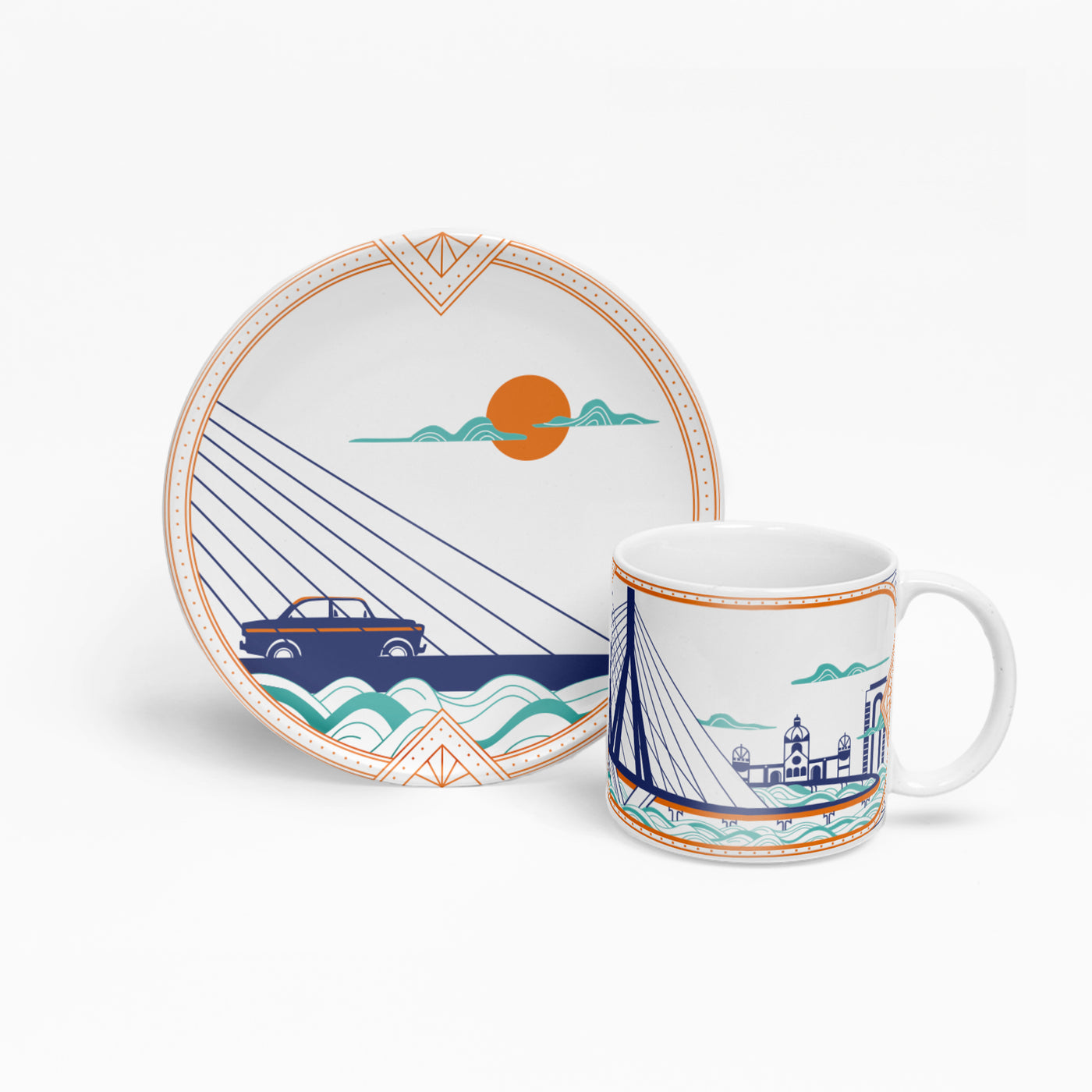 Mumbai | Mug & Plate Combo | Set of 2 | Desh Ka Garv