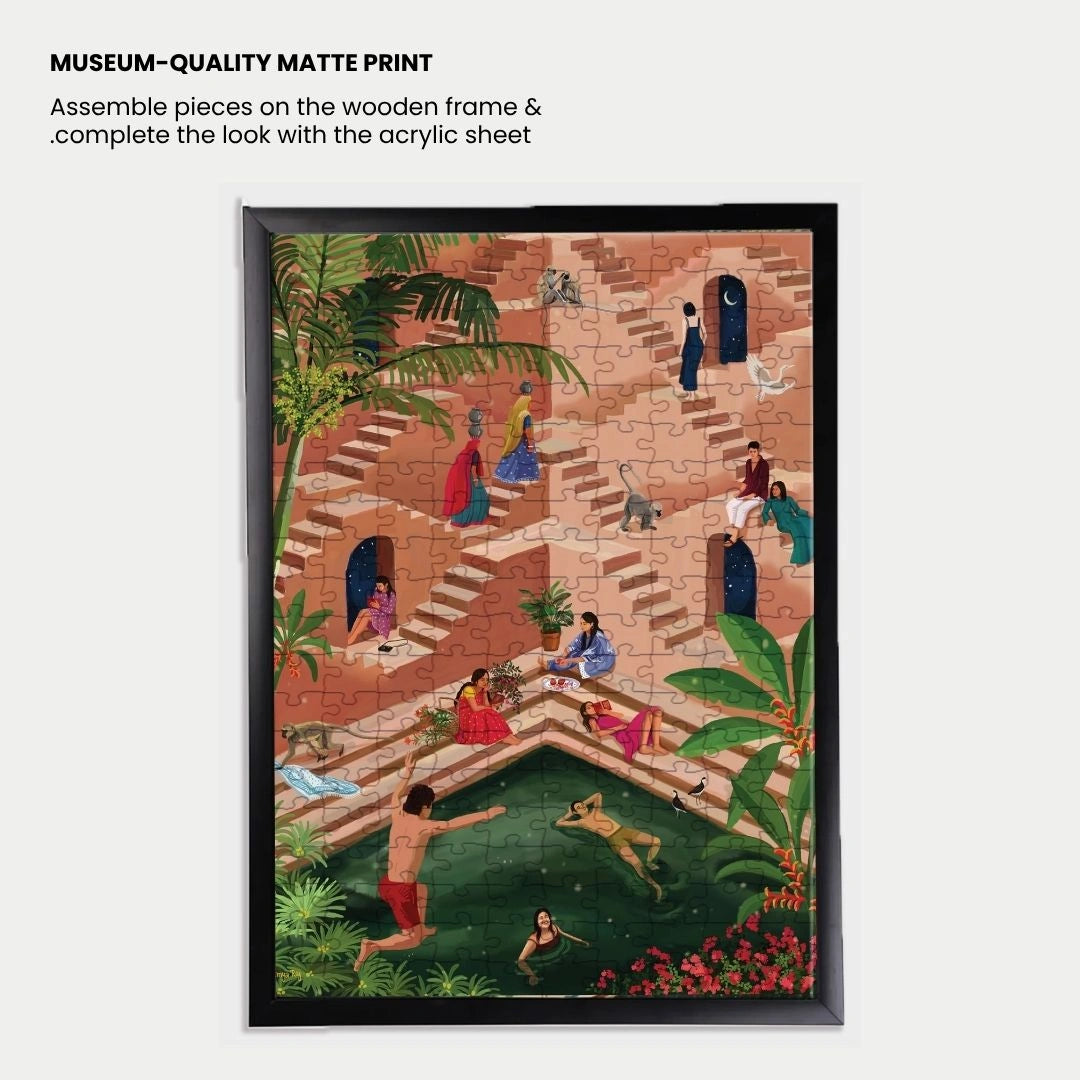 Slow Evenings | Framed Puzzle – A3 | 200 pieces