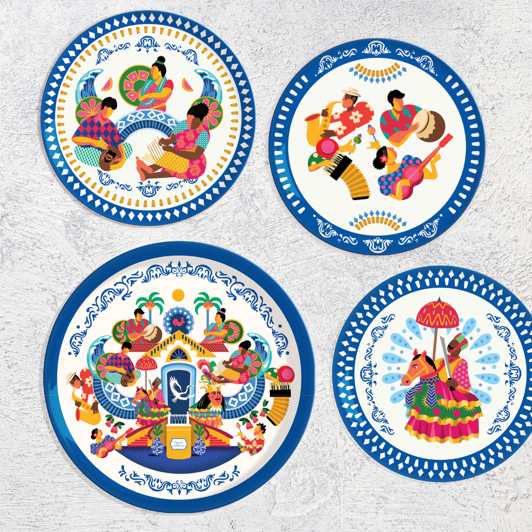 The House of Celebration | Ceramic Decor Plates | Set of 4