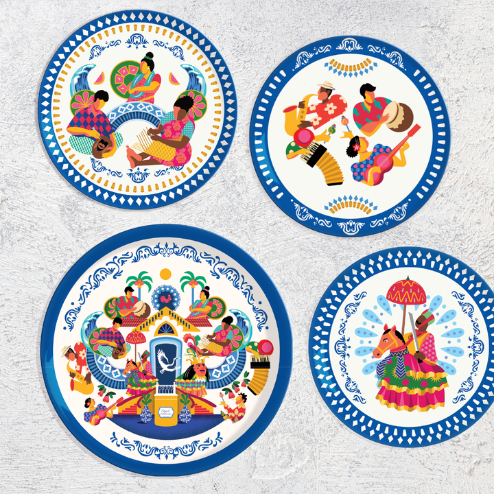 The House of Celebration | Ceramic Decor Plates | Set of 4