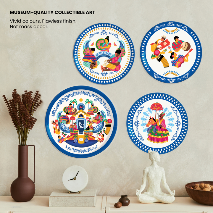 The House of Celebration | Ceramic Decor Plates | Set of 4