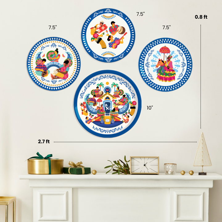 The House of Celebration | Ceramic Decor Plates | Set of 4