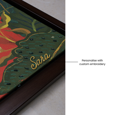 Personalisation shown on the front of the canvas | home decor goods