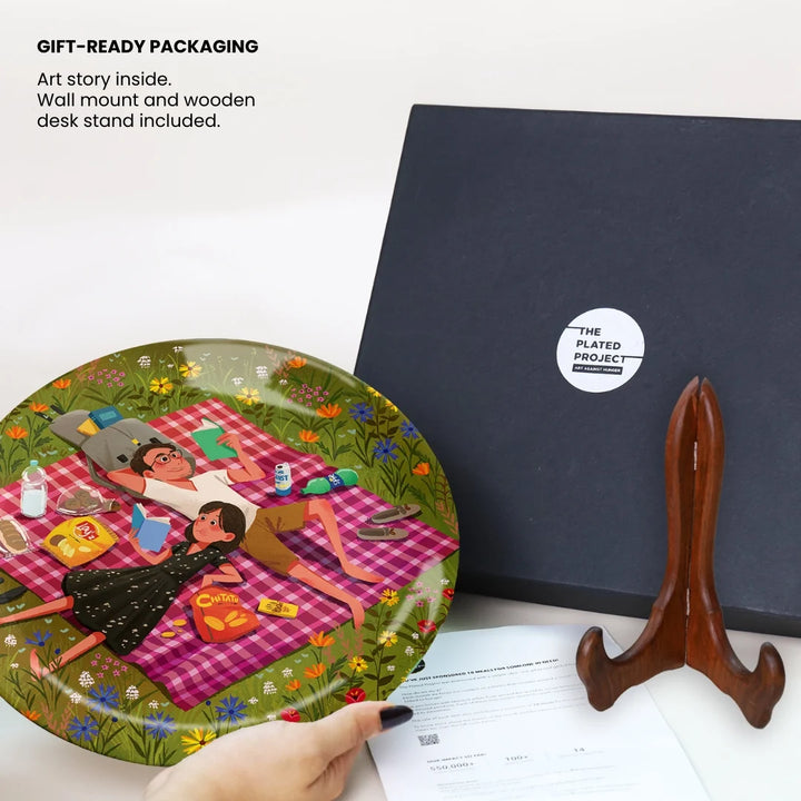 Books, Food, Flowers & You | Ceramic Decor Plate | 10"