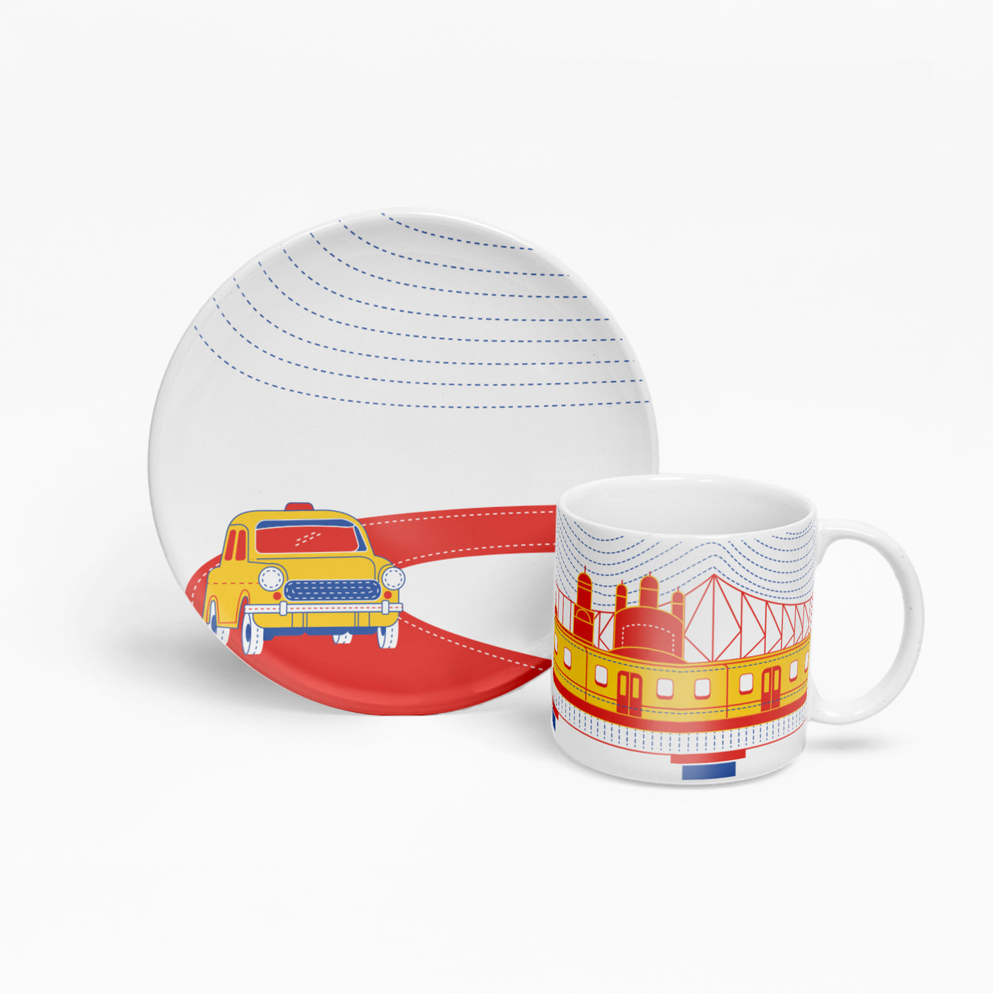 Kolkata | Mug & Plate Combo | Set of 2 | Desh Ka Garv