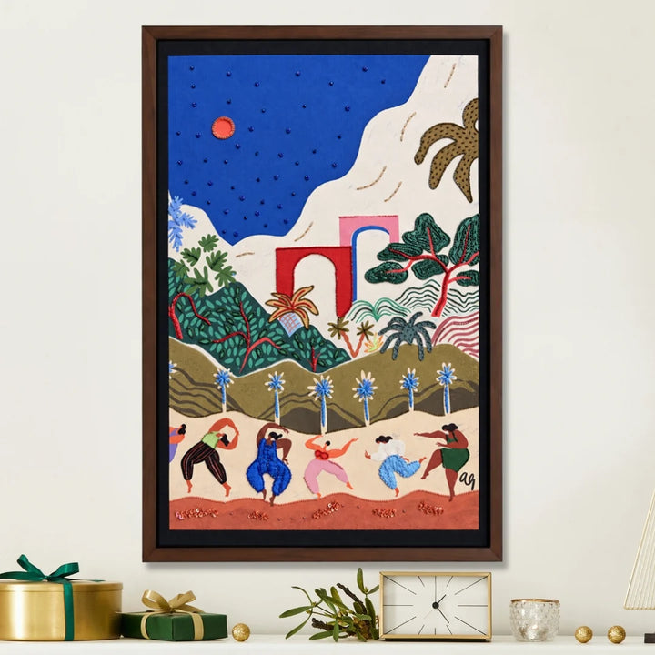 Joy Finds the Body | Hand-Embroidered Canvas | Luxe Edit