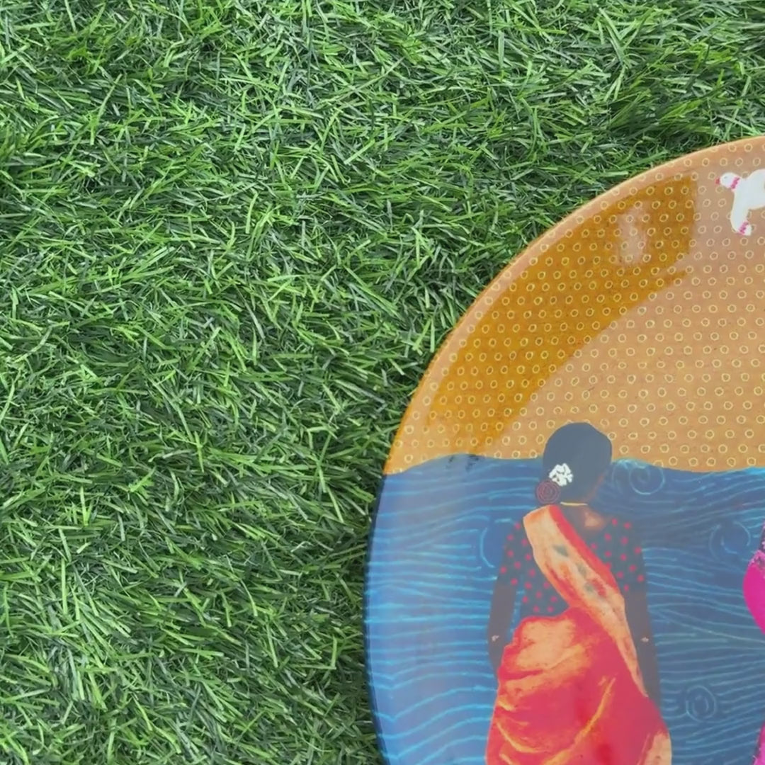 Sarees by the Sea | Ceramic Decor Plate | 10"