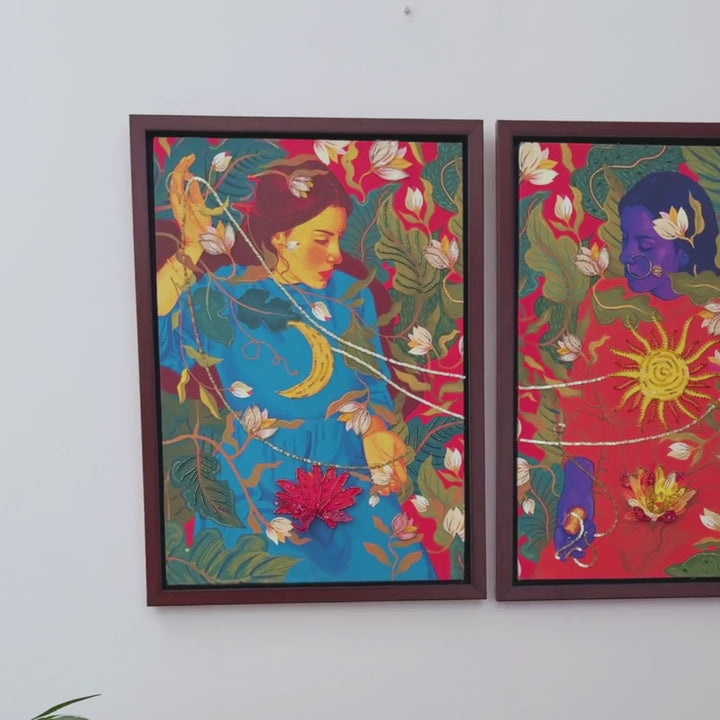 The Weave | Embroidered Canvas | Set of 2