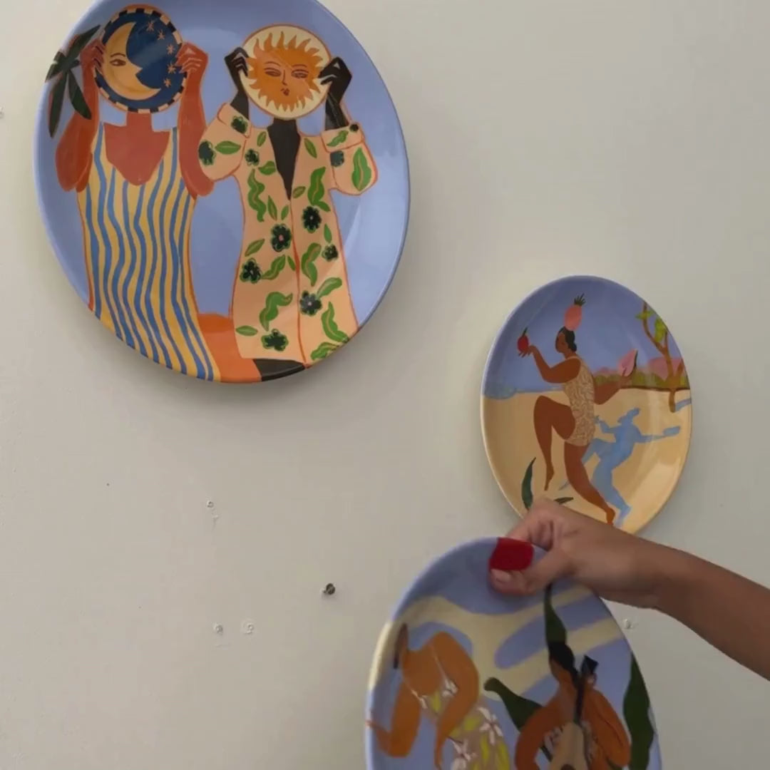 She is Many | Ceramic Decor Plates | Set of 3