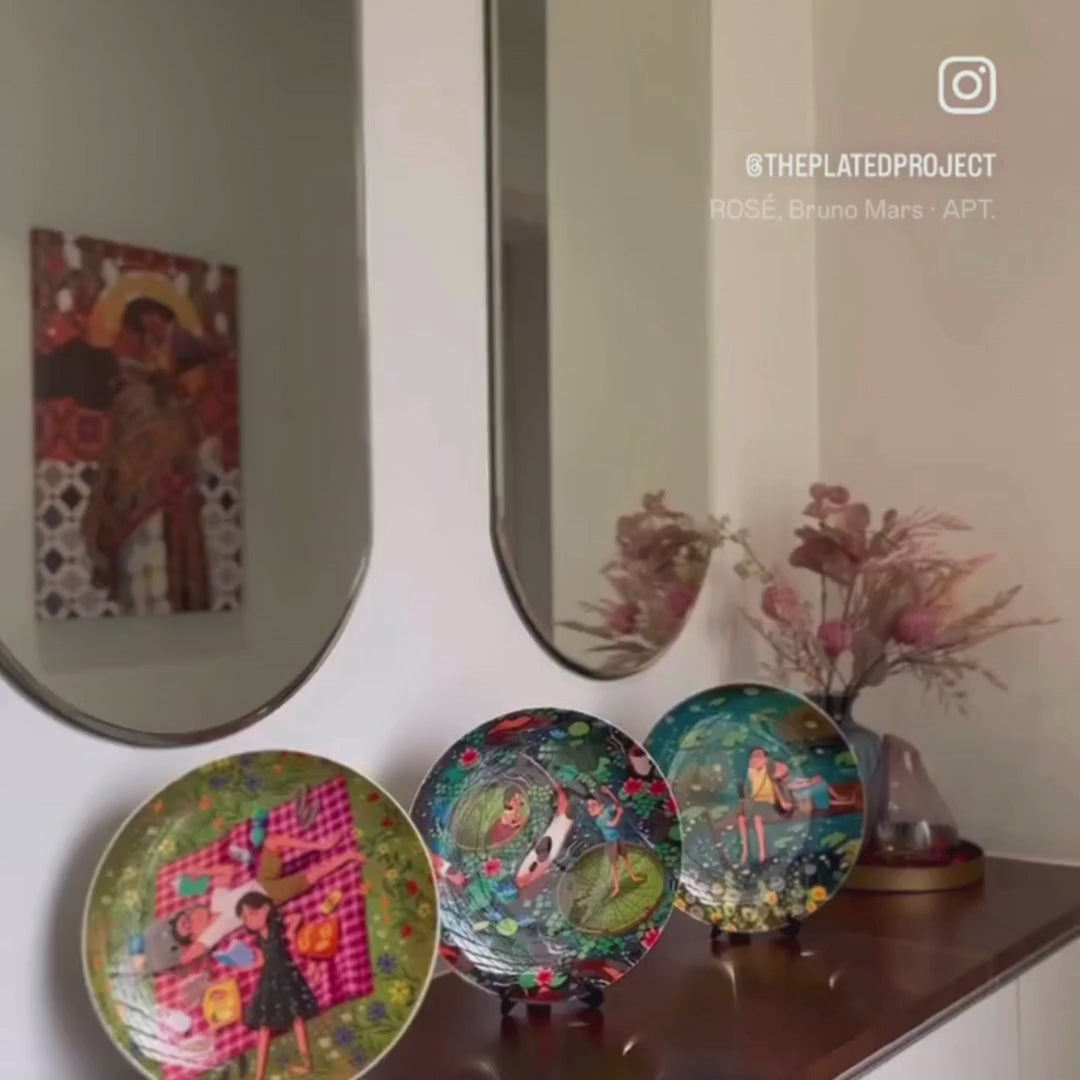 Books, Food, Flowers & You | Ceramic Decor Plate | 10"