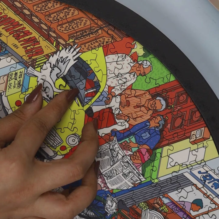 City of Poetry | Framed Puzzle - Circular | 300 pieces